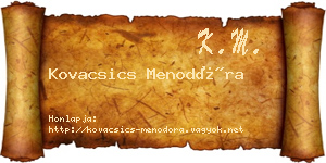 Kovacsics Menodóra névjegykártya